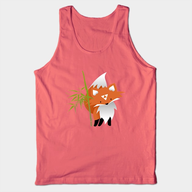 Kawaii Bamboo Fox Tank Top by etherElric